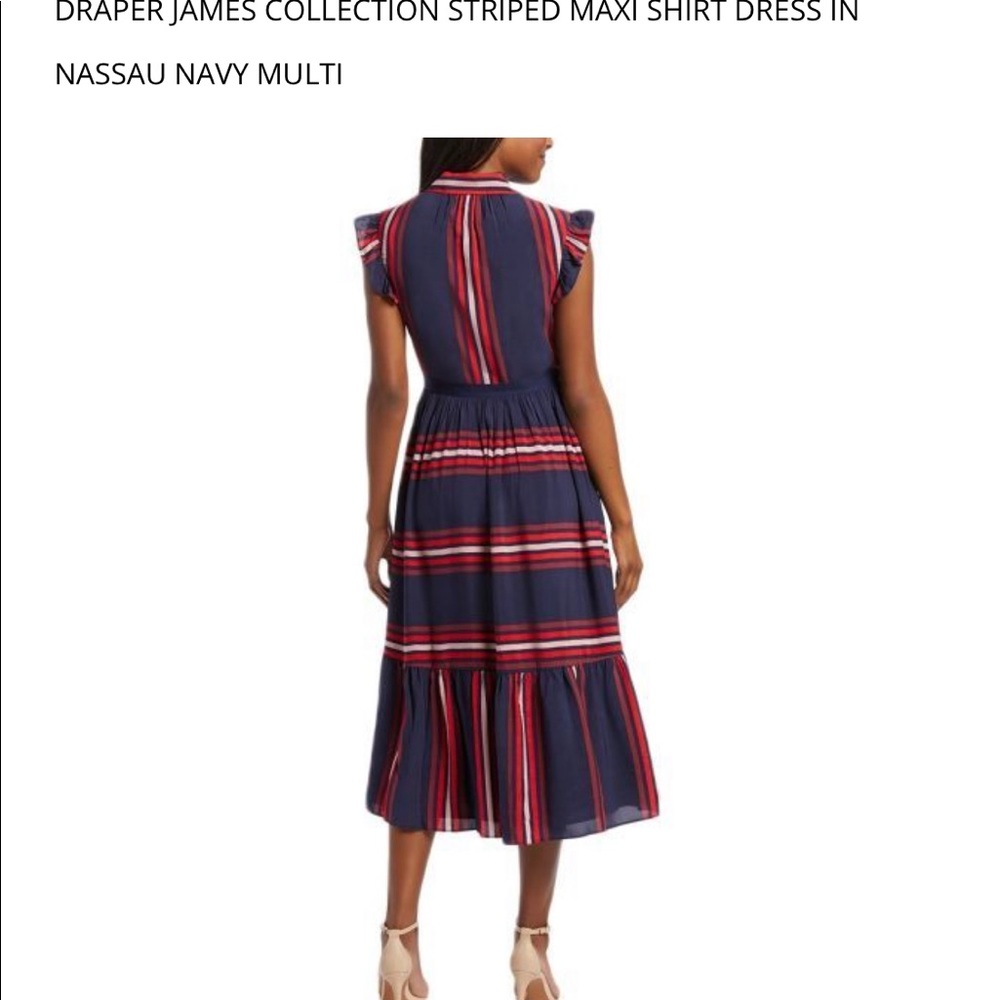 NWT Draper James Collection Striped Maxi Shirtdress - Picture 2 of 5